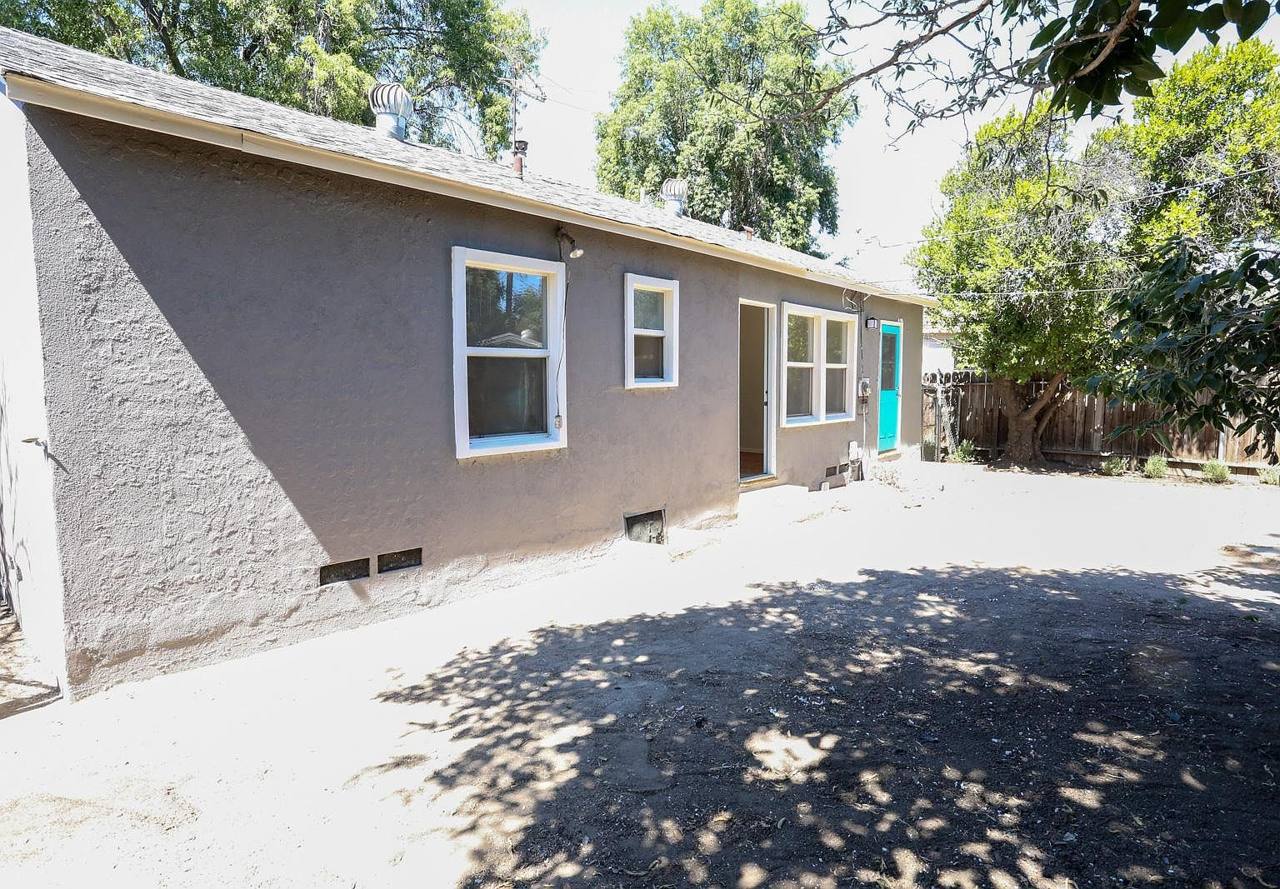Back of the house and the yard